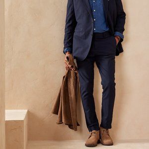 Banana Republic Tapered Italian Twill Suit Pant size 36L Navy